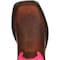 Durango Kids Western Boot, 2 M, Leather, 8 in H, Brown/Pink DWBT093 - alternate 2
